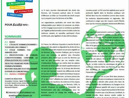 POUR Elles Infos – novembre 2018