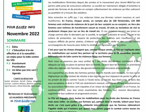 POUR ELLES infos – novembre 2022