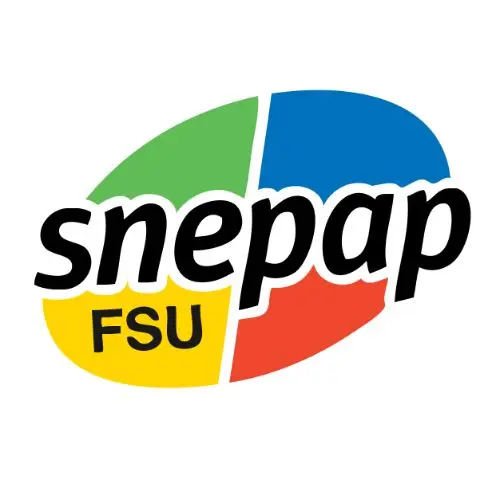 Logo snepap rond blanc fond transparent FSU noir